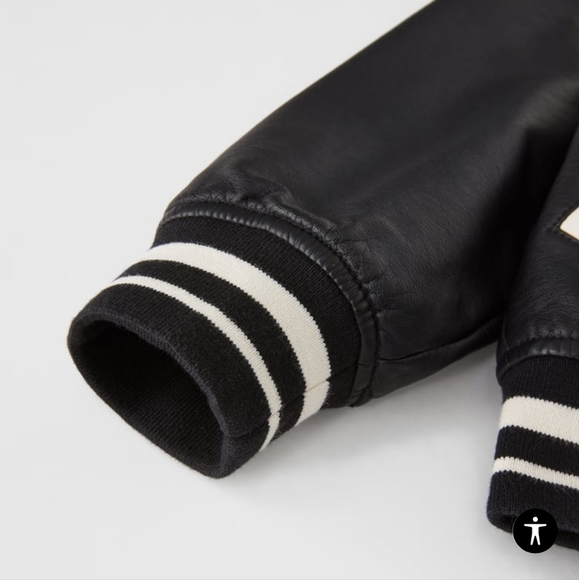 ❌️SOLD❌️ZARA KIDS FAUX LEATHER BOMBER JACKET SIZE 6 - Picture 7 of 8